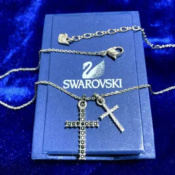 [ SWAROVSKI ] 더블 크로스 목걸이
