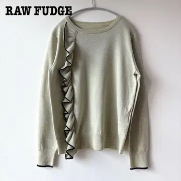 새상품급 로우퍼지 RAW FUDGE 사이드 프릴 라메 풀오버