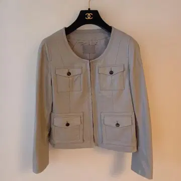 띠어리 럭스 그레이 가죽 자켓 숏 Theory luxe