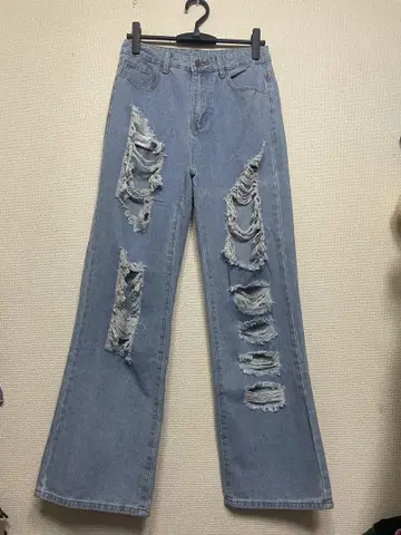 wide 데님 팬츠, 사이즈: M 색상: 하이라이트