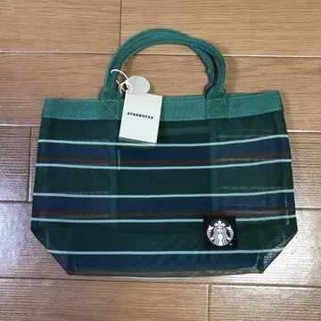 STARBUCKS 메쉬 토트백 그린 대만 한정판