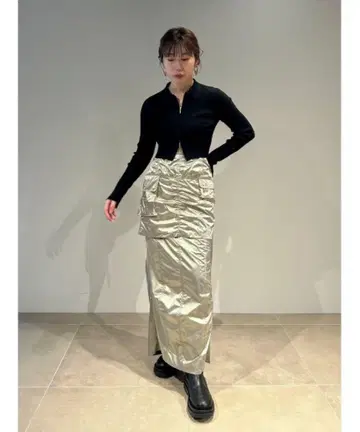 릴리 브라운 더블 지퍼 니트 가디건