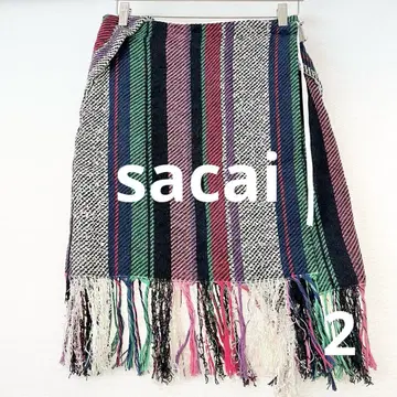 사카이 sacai 프린지 스커트 랩스커트