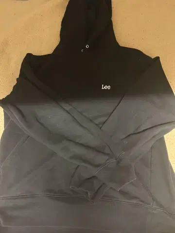 Lee 블랙 후드티 로고