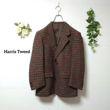 Harris Tweed 해리스 트위드 체크 무늬 테일러드 자켓