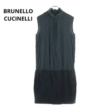 BRUNELLO CUCINELLI 캐시미어 실크 슬리브리스 원피스