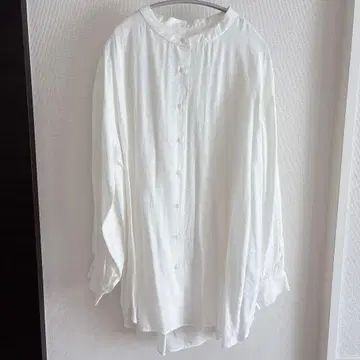 미사용 willfully 라운드 턱 블라우스 화이트