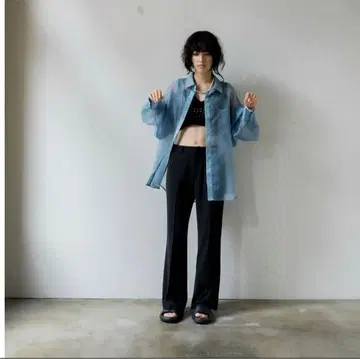 택 포함 새상품 AGAWD 슬랙스 플레어 팬츠 블랙