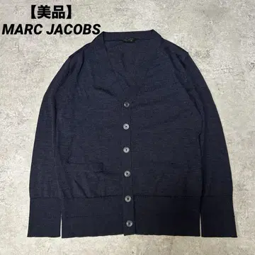MARC JACOBS 메리노울 네이비 가디건 하이 게이지 M