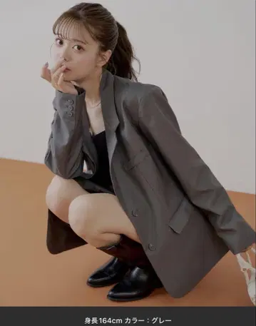 [새상품] Chico 빅 숄더 싱글 자켓 그레이