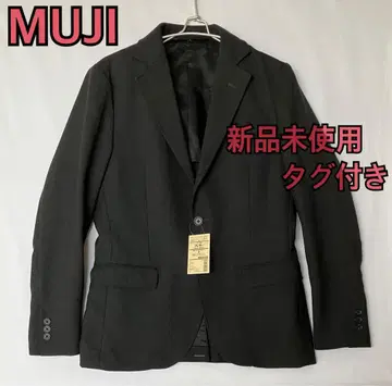 택 포함 미사용 새상품 MUJI 무인양품 자켓 차콜 그레이 울 혼방