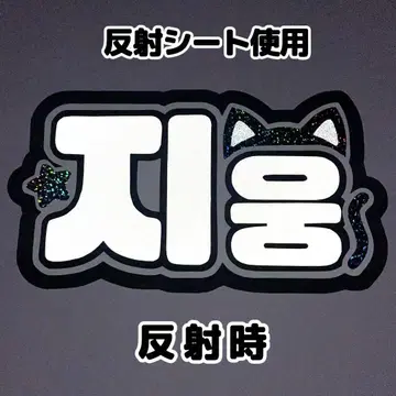 네임보드 지운 제베원 반사 시트 고양이 귀 제로베이스원