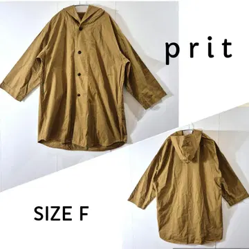 prit 아야담프 후드 셔츠 블루종 SIZE F 카키 베이지