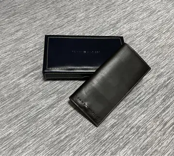 TOMMY HILFIGER 브라운 인조 가죽 2단 장지갑