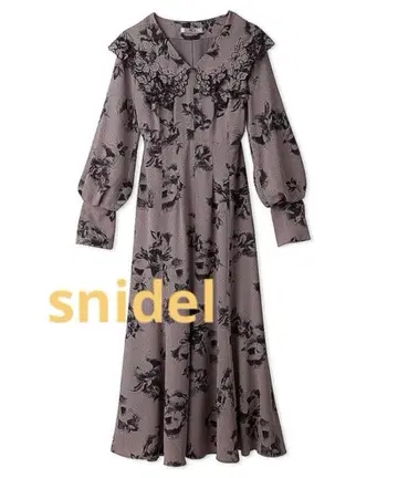 스나이델 snidel 빅 자수 컬러 프린트 원피스 M