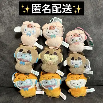 산리오 동물 인형옷 마스코트 너구리 편 돼지 편 여우 편 묶음 판매