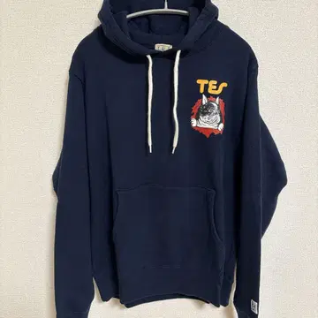 TES 네이비 후드 부착 후드티 S