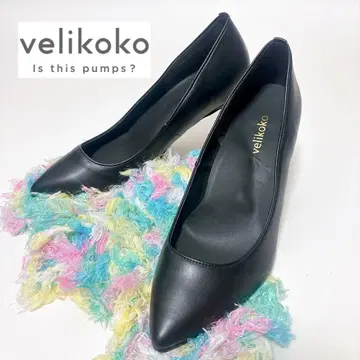[ velikoko  ] 새상품급 포멀 포인트 데드 투 펌프스 블랙
