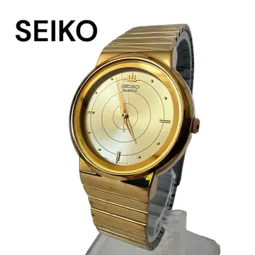 SEIKO 세이코 손목시계 쿼츠 QZ 골드 다이얼 작동품