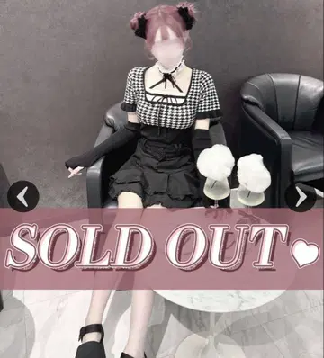 HONEYMEW 레이스 초커 포함 하운드투스 체크 패턴 상의