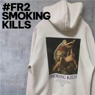 FR2 SMOKING KILLS 후드티 M 사이즈 회화 화이트