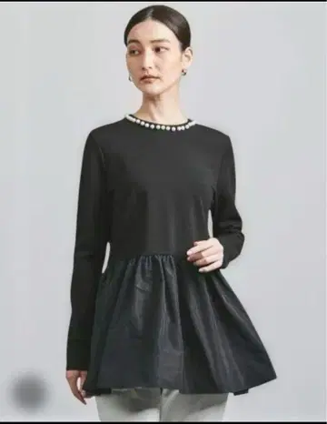 새상품 UNITED ARROWS 페플럼 펄 모티브 블라우스