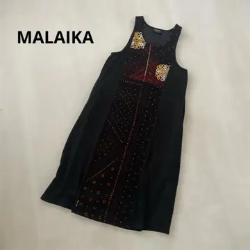 MALAIKA 원피스 자수 마라이카 가을/겨울 블랙 롱 울