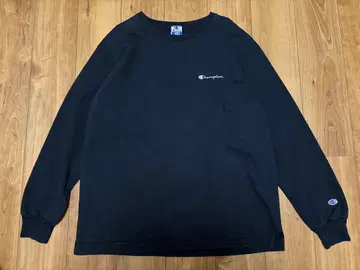 90s Champion BLACK CREW-NECK SWEAT XL