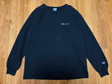90s Champion BLACK CREW-NECK SWEAT XL
