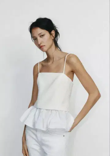 ZARA 대비 디자인 팝 프린트 탑