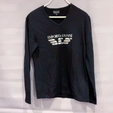 컨디션 최상 EMPORIO ARMANI 블랙 긴팔 티셔츠 L