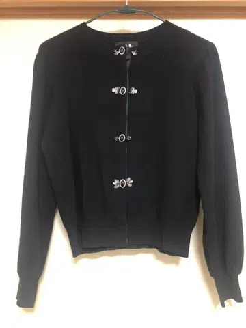 블랙 니트 가디건
