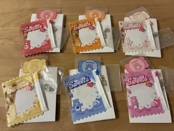 훼미리마트 한정판 케어베어 스티커 포함 케이스 키링 6종