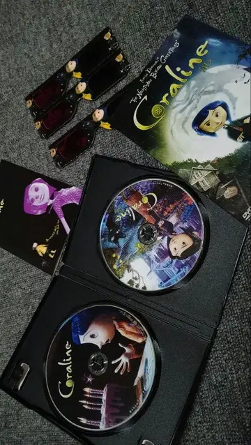 코렐라인과 버튼 마녀 DVD 2D + 3D 코렐라인 2장 세트 초레어