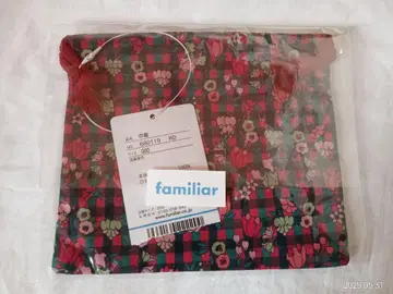 familiar 꽃무늬 체크 파우치