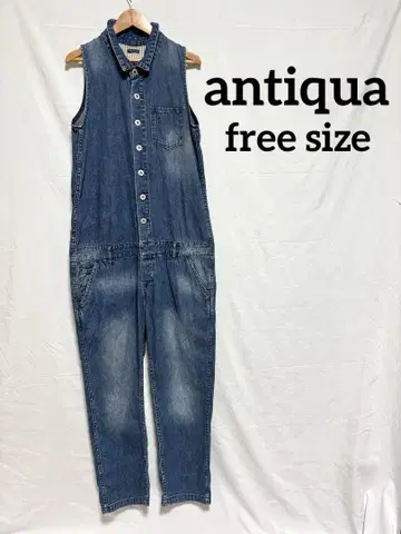 antiqua 여성용 데님 슬리브리스 오버롤 Free 사이즈