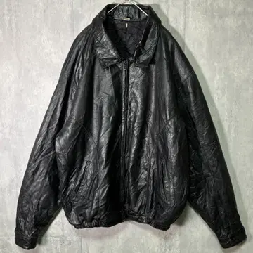 멕시코제 빈티지 가죽 짧은 기장 자켓 블랙 올 블랙