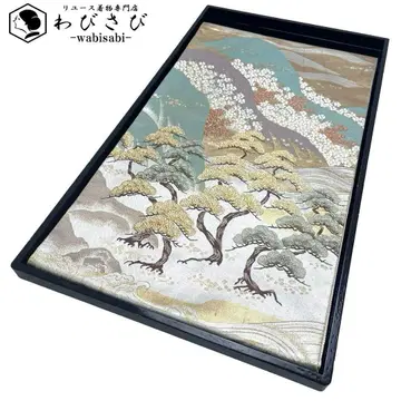 후쿠로 오비 소나무 원산 풍경 무늬 금은사 포멀 O-4522