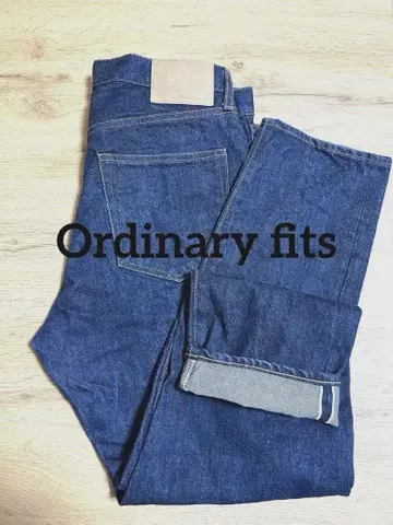 Ordinary fits 블루 데님 팬츠 30인치 빨간색 귀 버튼 플라이