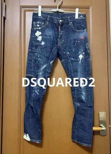 DSQUARED2 데님 팬츠 페인트 디자인