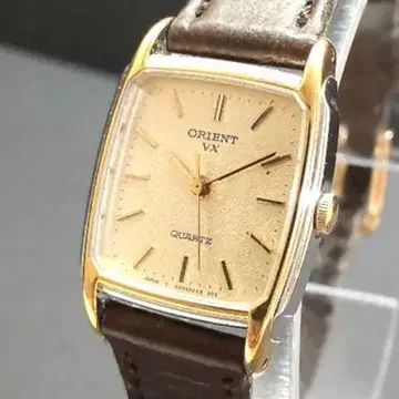 ORIENT VX 오리엔트 쿼츠 여성용 손목시계 스퀘어 골드