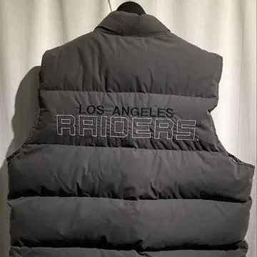 90s 로스앤젤레스 레이더스 NFL 다운 베스트 흑먹색
