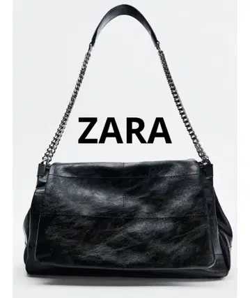 ZARA 자라 플랩 락카 숄더백