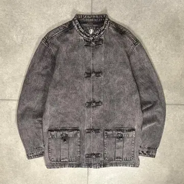 G 자켓 블랙 데님 커버올 차이나 자켓 오니페이드 프렌치
