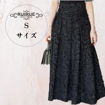 RURUE BOUTIQUE 자카드 하이웨스트 스커트 S [새상품급]