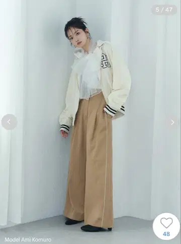 SNIDEL 스나이델 택 라인 팬츠