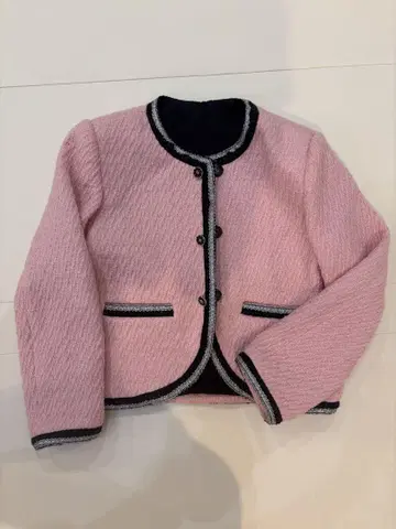 핑크 노카라 자켓 S 사이즈