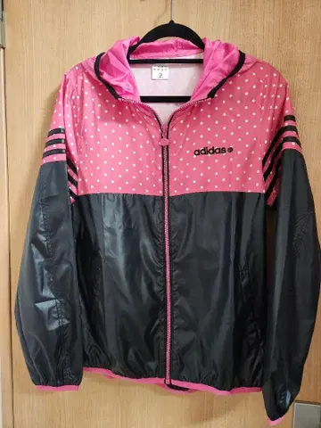 새상품 M 사이즈 adidas neo 후드티 핑크 x 블랙