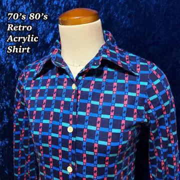70s 80s 레트로 아크릴 셔츠
