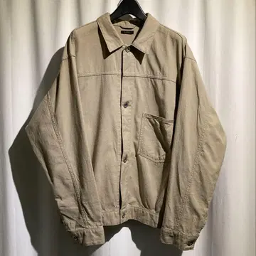 [ LENO ] 트래커 자켓 네프 원단 메탈 버튼